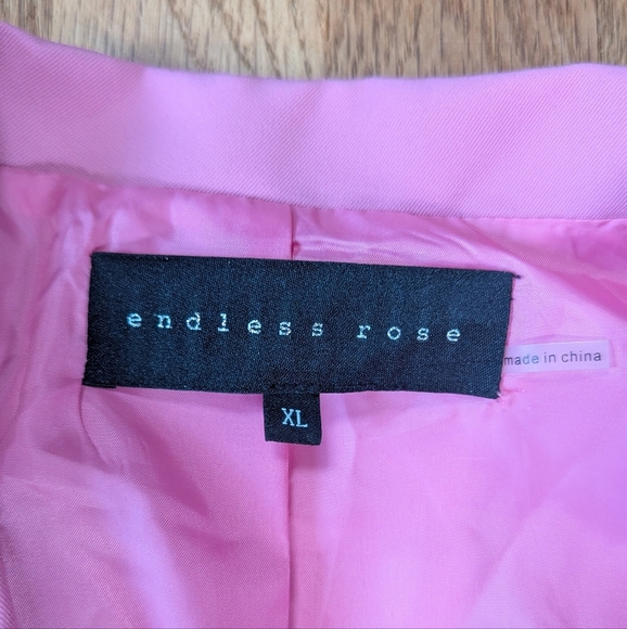 Endless Rose Barbiecore Blazer 🌸 Bubblegum Pink Power Jacket XL - Picture 4 of 10